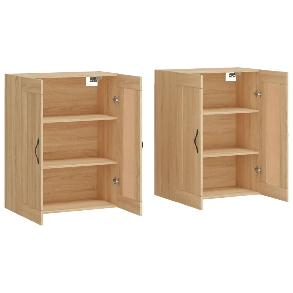 Armadietti a Parete 2 pz Rovere Sonoma in Legno Multistrato 3198012