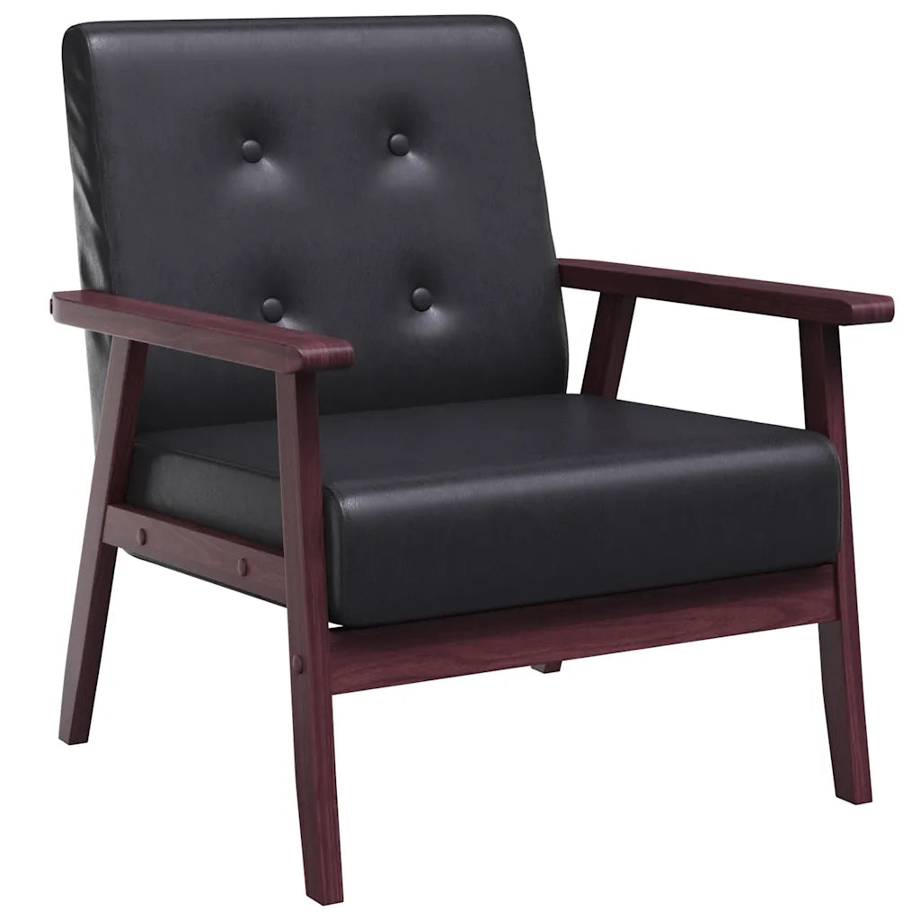 Poltrona Nera in Similpelle cod mxl 6270