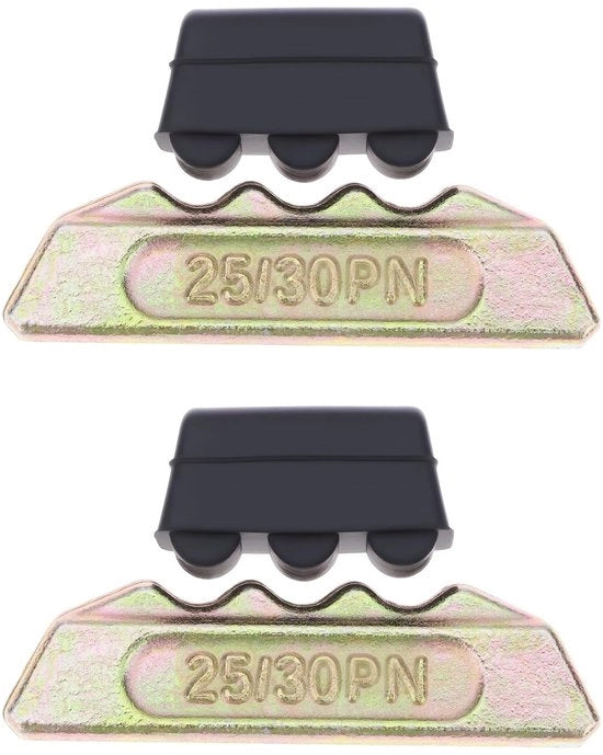 Tandini 2 Pezzi - Compatibile con Serie Tapered 25/30 di Esco - Tandini H&L - Metallo/Rubbero - Installazione Facile - Lunga Durata - Tandini per Macchina Fresa