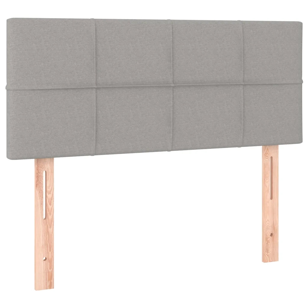 Giroletto a Molle con Materasso Grigio Chiaro 120x190cm Tessuto