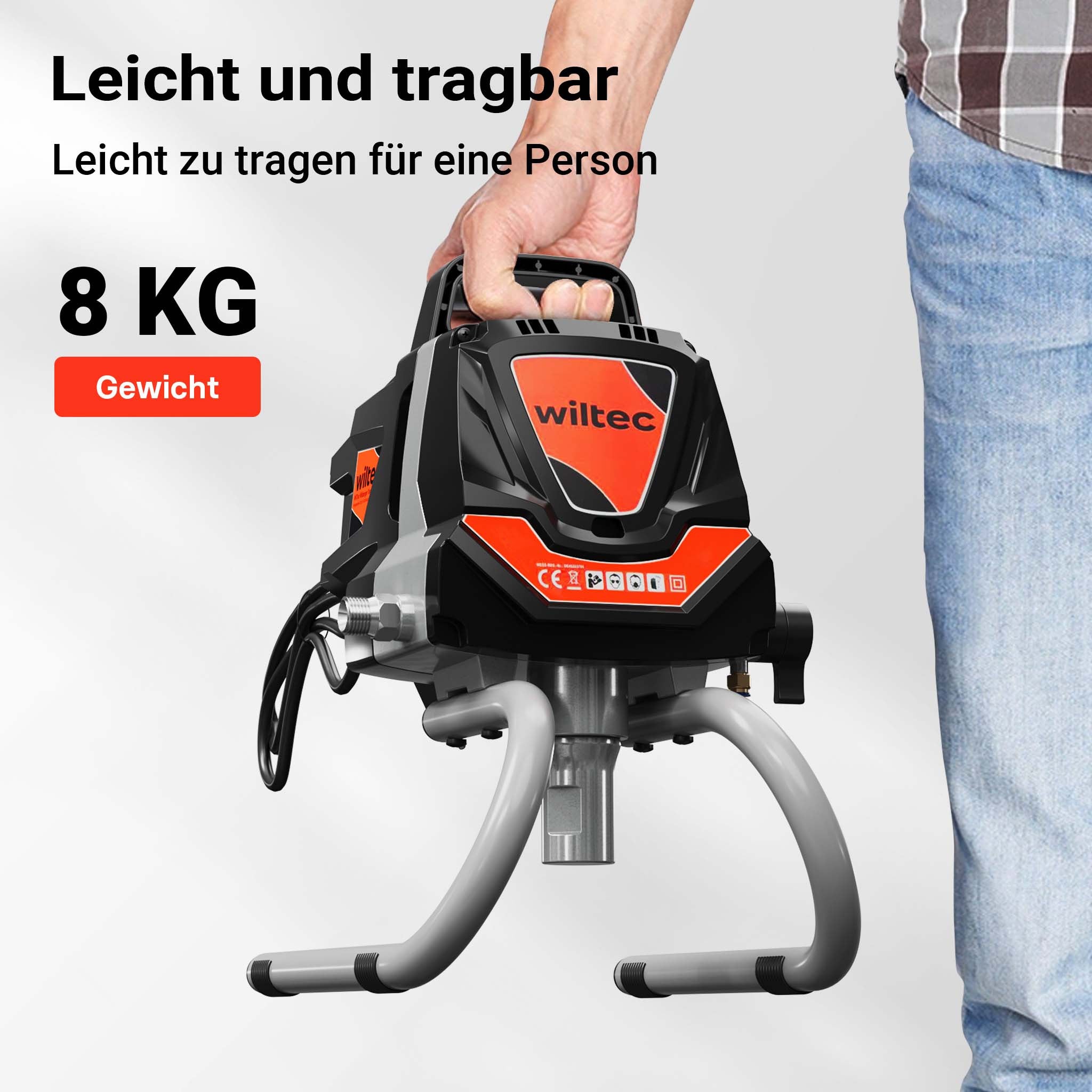 Spruzzatore di vernice ad alta pressione 207 bar 1,5l/min Con ugello e prolunga