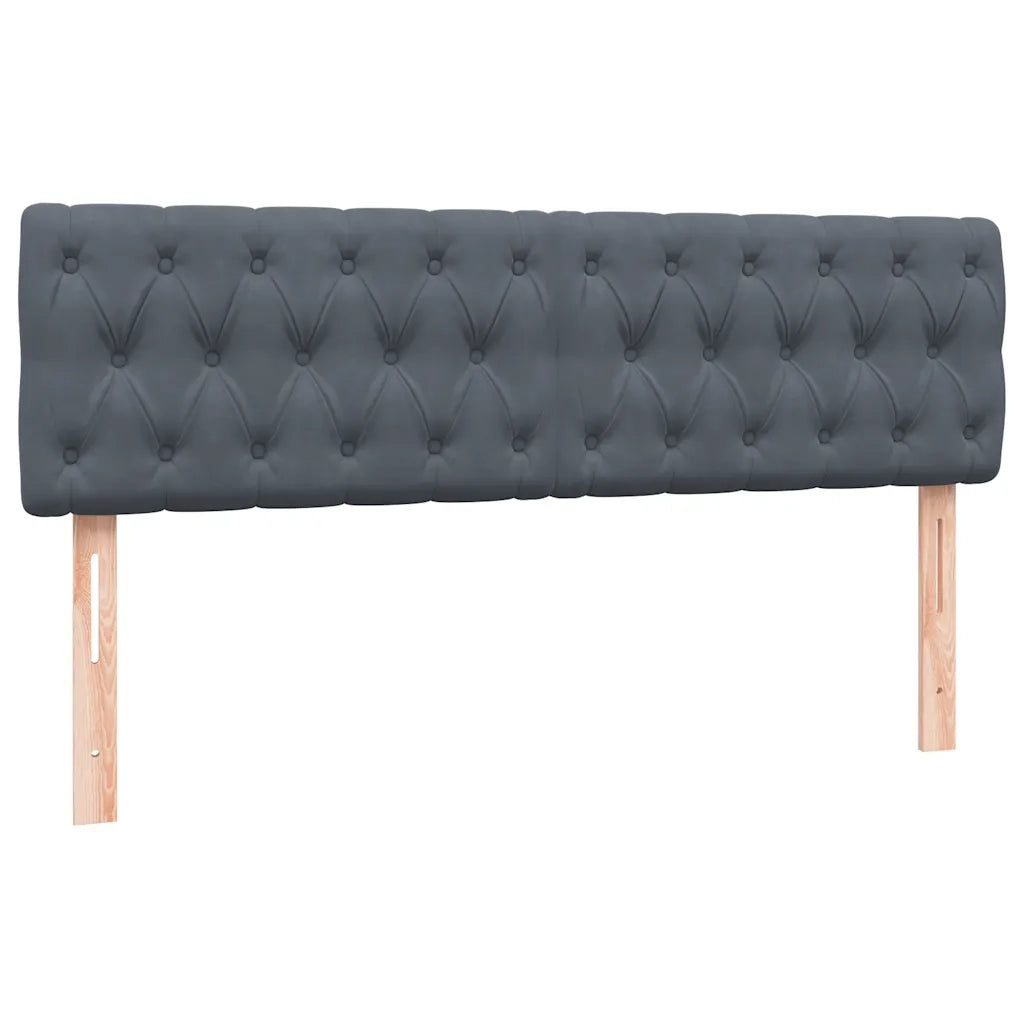 vidaXL Giroletto a Molle con Materasso Grigio Scuro 160x210 cm Velluto