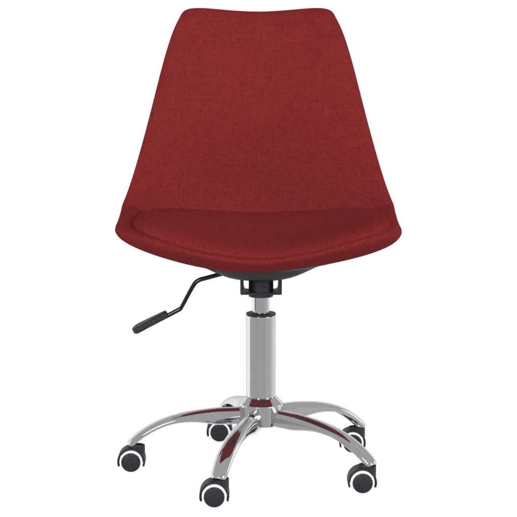 Sedie da Pranzo Girevoli 2 pz Rosso Vino in Tessuto 338351