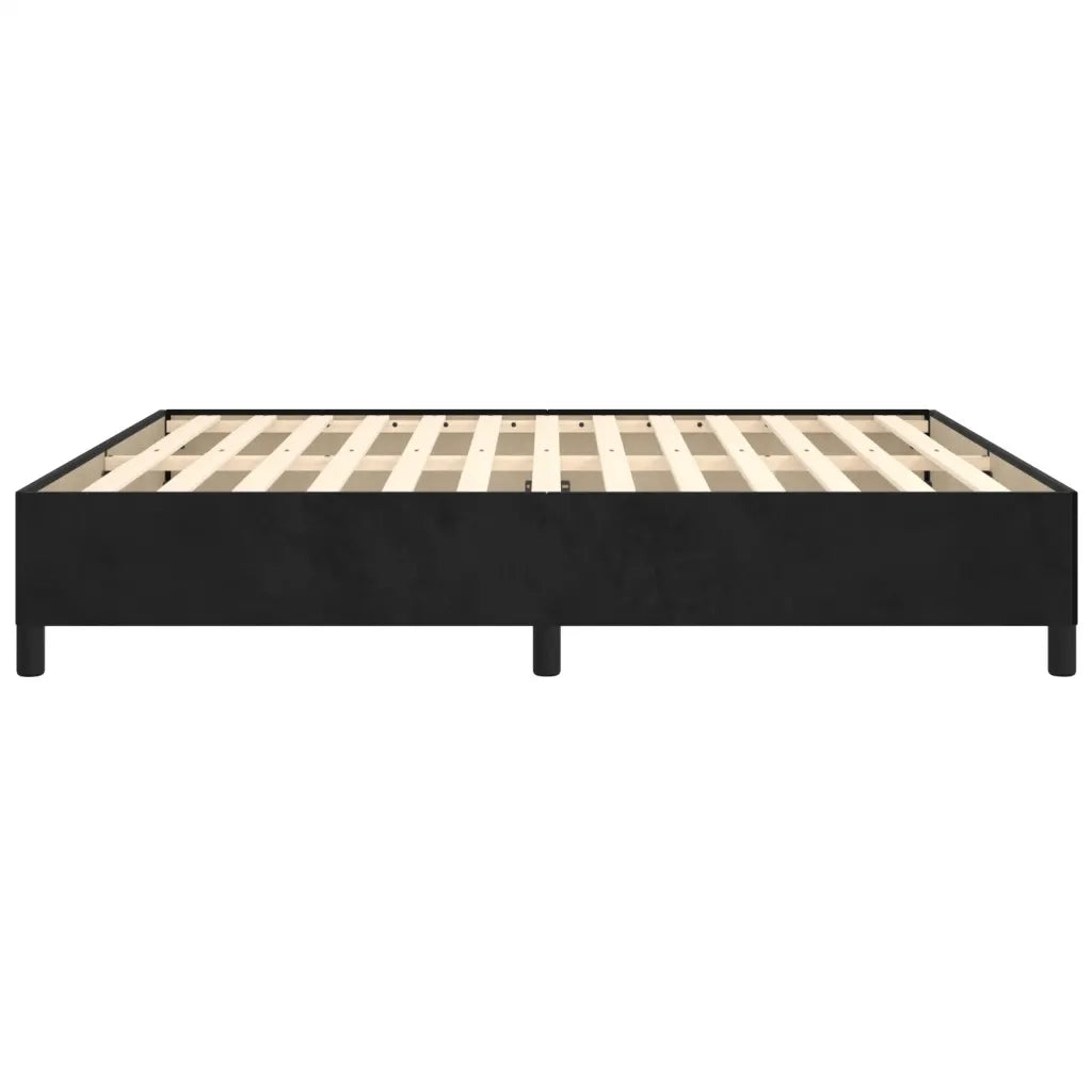Giroletto senza Materasso-Struttura Letto Nero 180x200 cm in Velluto 483615