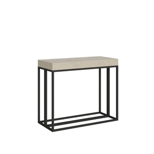 Consolle Allungabile 90-196x40x77 cm Epoca Small Cashmere Telaio Antracite