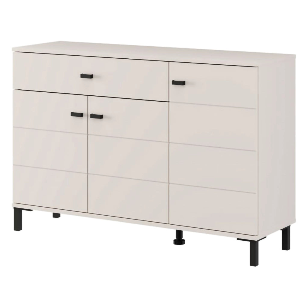 Madia Djanet, Credenza un Cassetto, 116x35x78h cm Bianco Crema