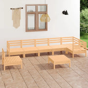 Set Divani da Giardino 8 pz in Legno Massello di Pino cod mxl 44269