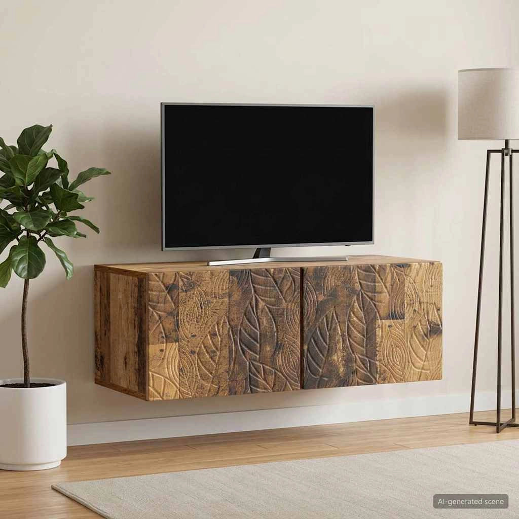 Mobile Porta TV da Muro 59,5 x 31 cm Legno antico 898883