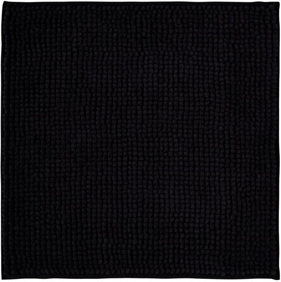 Pavimento Antiscivolo morbido Chenille - Super assorbente - Nero - 45x45 cm