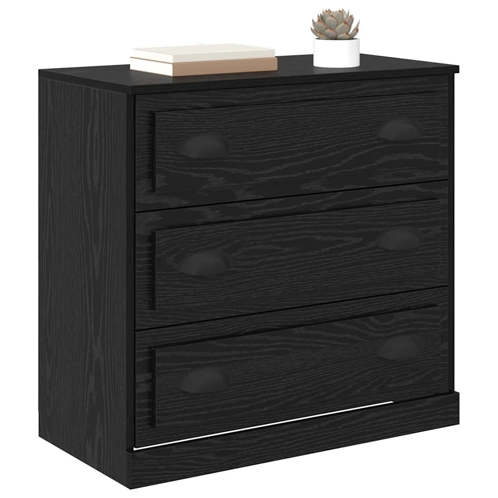 Credenza-Buffet-Armadio da cucina Rovere Nero 70 x 35,5 x 67,5 cm Legno multistrato 896192