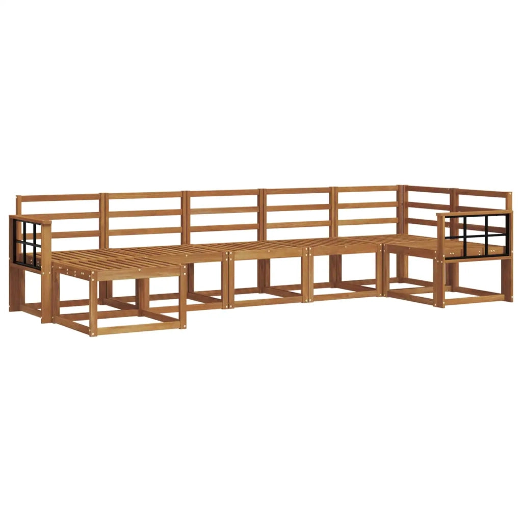 Set di divani da esterno 7 pcs Naturale