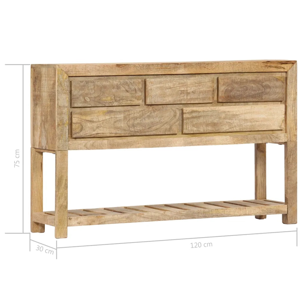 Credenza 120x30x75 cm Legno Massello di Mango 247479