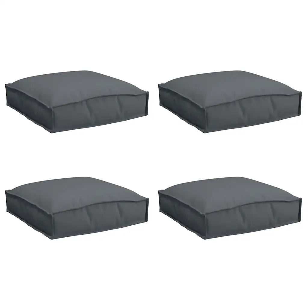 Cuscino 4 pcs Antracite 40 x 40 x 8 cm Tessuto Oxford 42001588