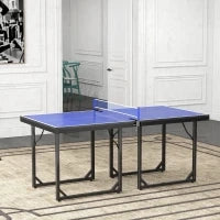 Tavolo da Ping Pong Pieghevole per Interni, Tavolo Ping Pong con Rete, Montaggio Non Richiesto, 182x91 cm, Blu e Viola
