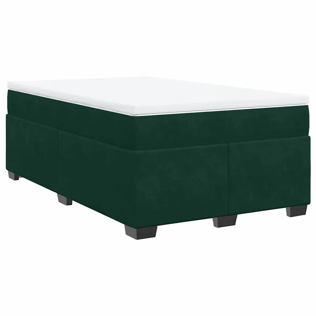 Giroletto a Molle con Materasso Verde Scuro 120x200 cm Velluto 3285278