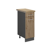 Vicco Mobiletto base per cucina Rovere artigianale 30 cm , PL Rovere