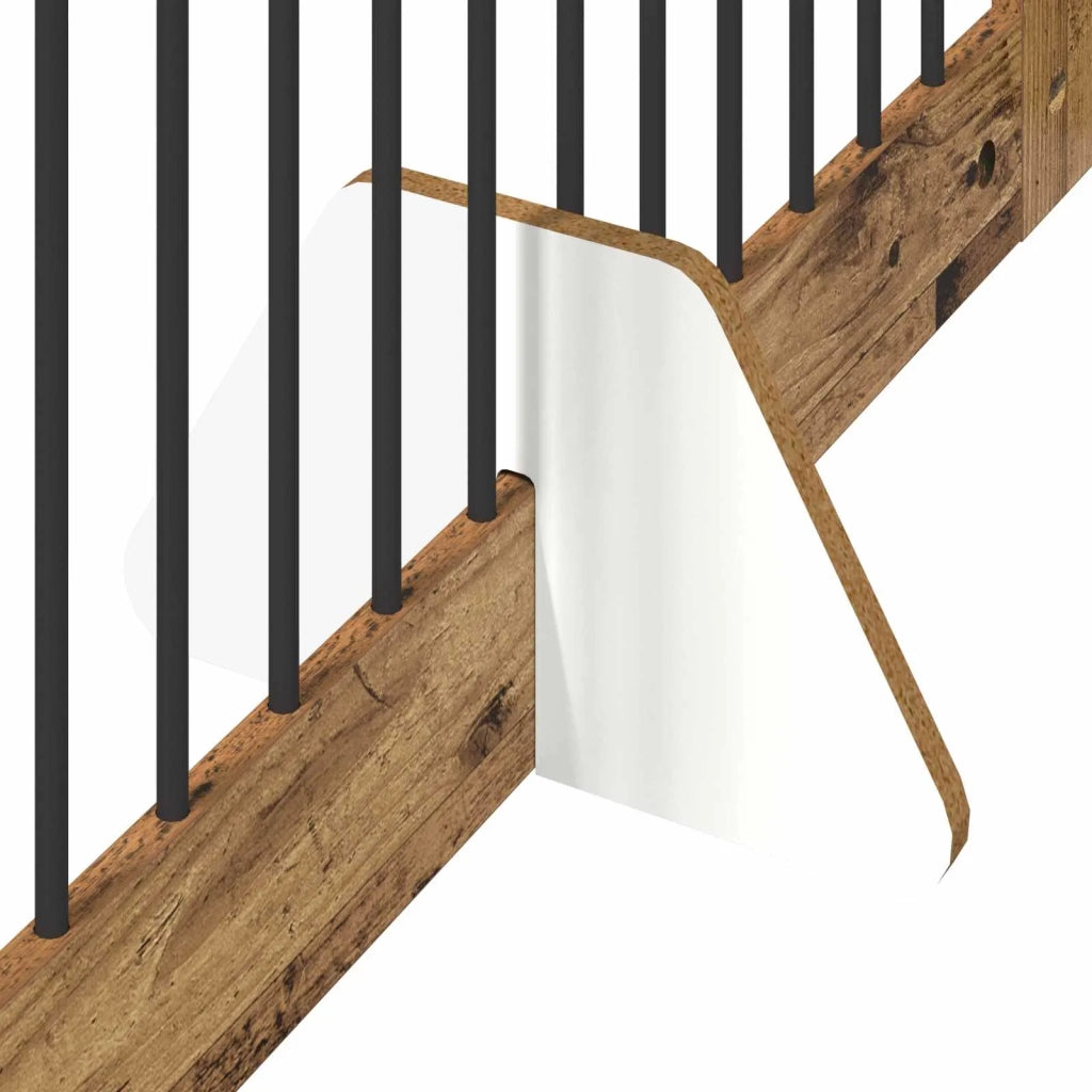 Cancello per cani con supporti 4 pz Legno antico 100 x 100 cm CFW9149405