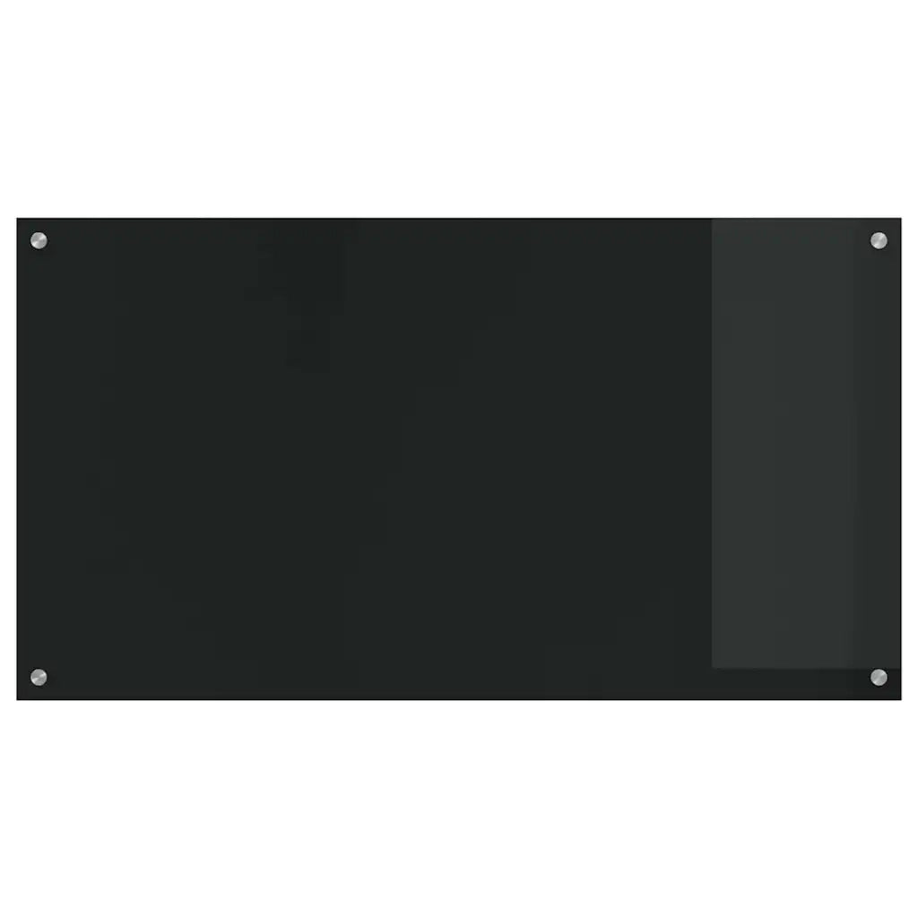 Rivestimento da Cucina 2 pcs Nero 110 x 60 cm vetro temperato 3415496