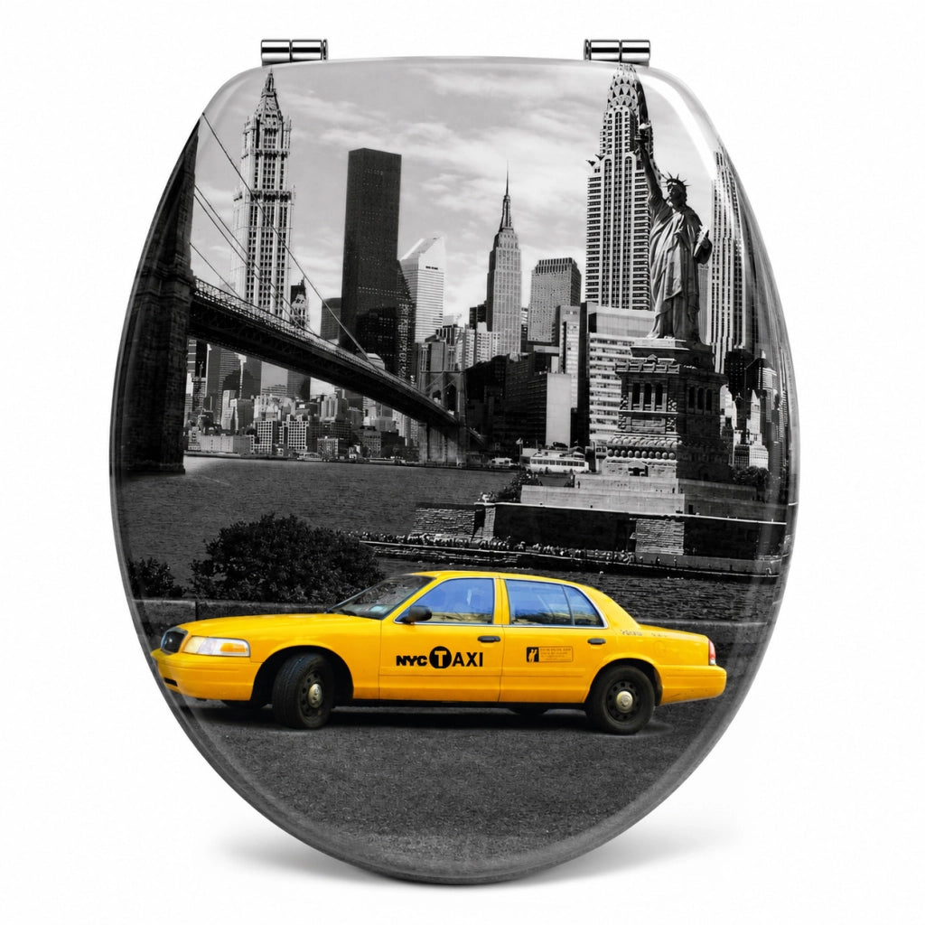 Sedile Copriwater Universale MDF Statua della Libertà Taxi 420x355 mm 52974A