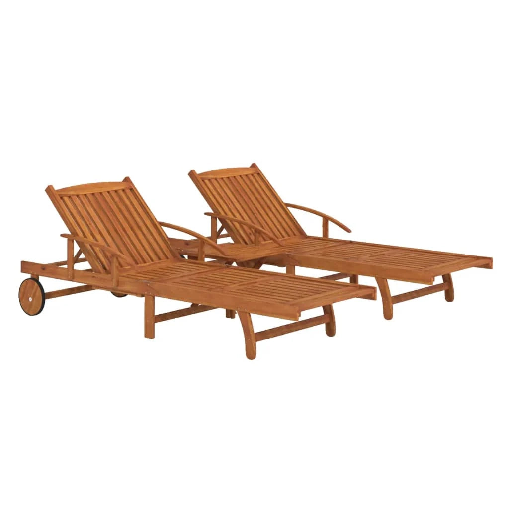 Set di 2 lettini prendisole e tavolo in legno massello di acacia 02_0011993