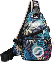 Borsa da spalla per uomini con ingresso per cuffia e tasca pettorale in canapa per shopping, viaggio e escursione (blu)