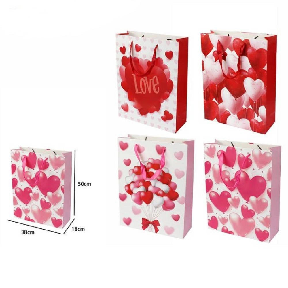Trade Shop - Busta Da Regalo Per San Valentino Cuori 38 X 50 X 18 Cm 71094 Modelli Assortiti -