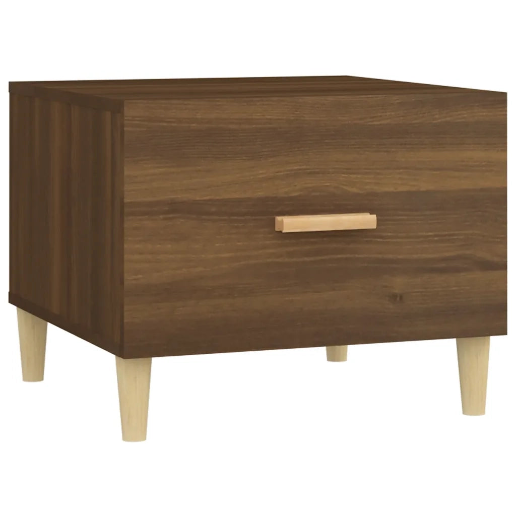 2 pz Tavolini salotto | Tavolino da caff¨¨ | Tavolino da Soggiorno Rovere Marrone 50x50x40 Legno Multistrato