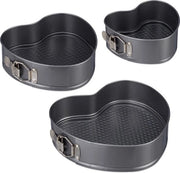 Set di Forme per Dolci in Metallo 24/26/28cm - Forma per Torta e Ghiottoneria - Forme per Dolci con Strato Antiforatura e Base Removibile - Set a 3 Pezzi