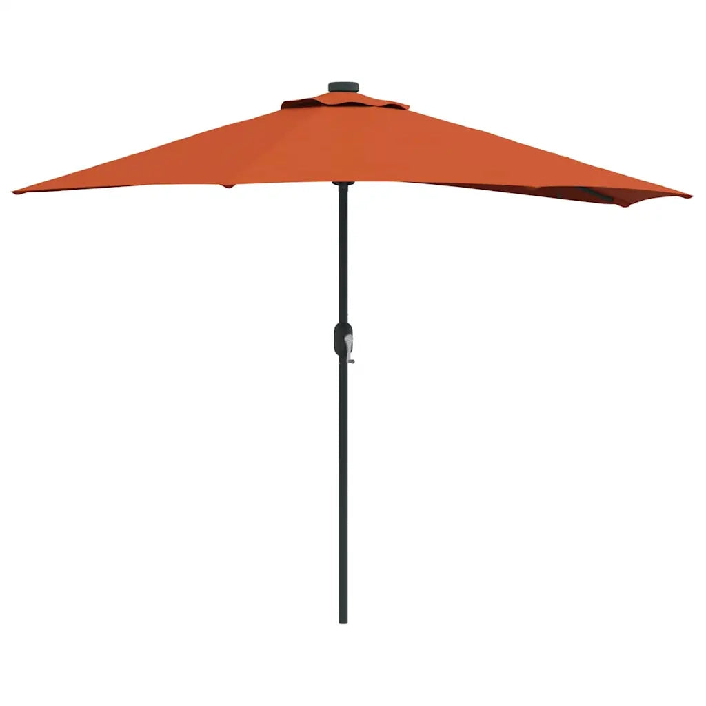 vidaXL Ombrello da giardino Terracotta 294 x 150 x 224 cm Tessuto