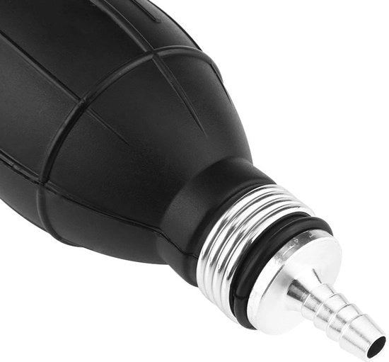 Pompa di Carburante Elettrica Universale per Auto/Moto/Barca - Materiale in Gomma/Alluminio - Connettori di Accensione 6/10/12 mm - 150 x 43 mm - Riempimento Facile dei Motori Diesel - Pompa di Carburante Manuale
