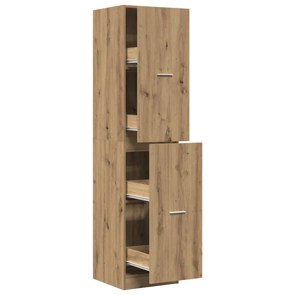 Mobiletto da farmacia classico di grande capacità 40 x 41 x 174,5 cm finitura rovere ingegnerizzato fatto a mano 02_0055675