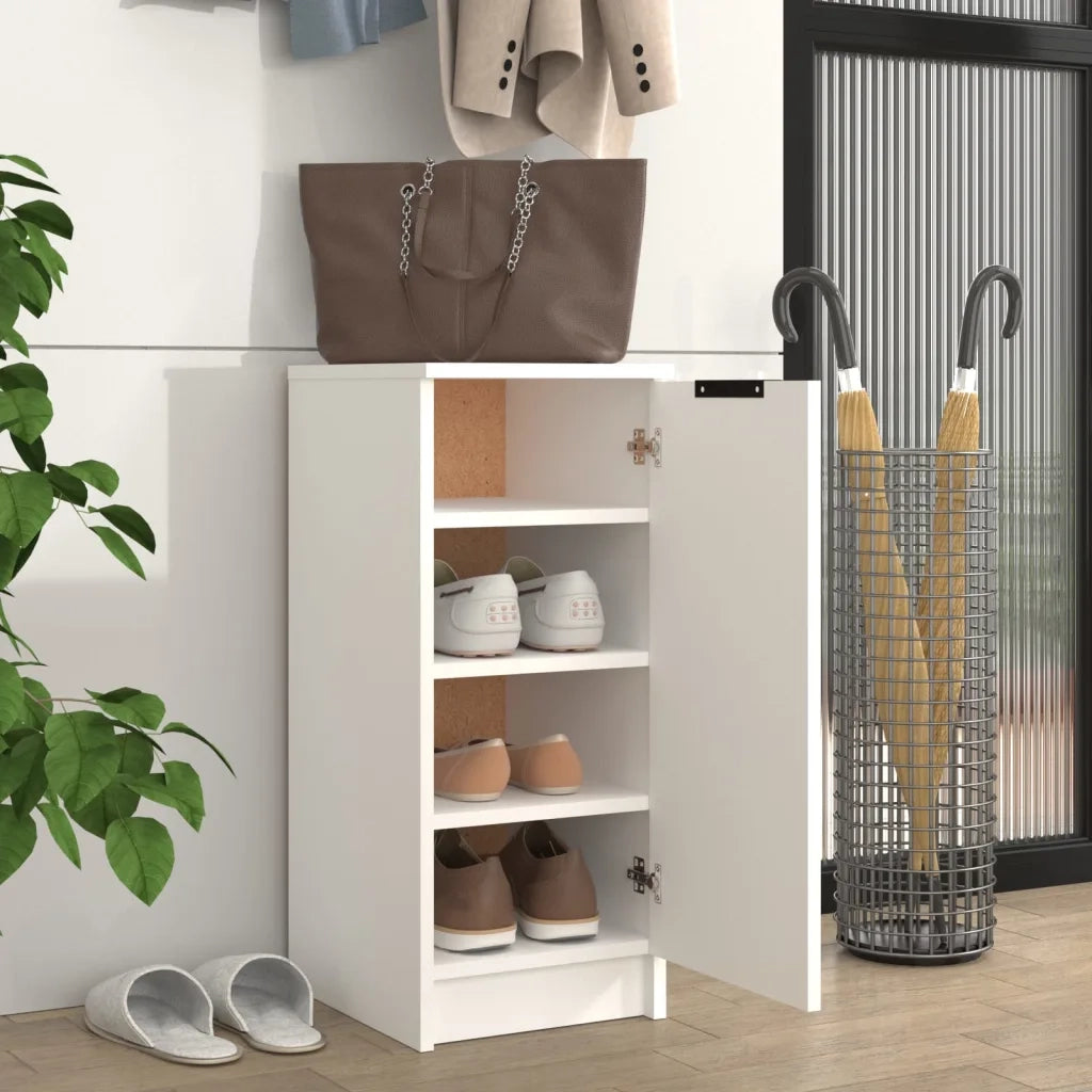 Scarpiera | Mobile per scarpe Bianca 30x35x70 cm in Legno Multistrato