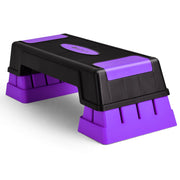 Step per aerobica con altezza regolabile e cuscinetti antiscivolo-Step fitness leggero per casa e palestra Viola