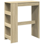 Tavolo Bar con Rastrelliera Sonoma 90x40x103,5 cm Multistrato