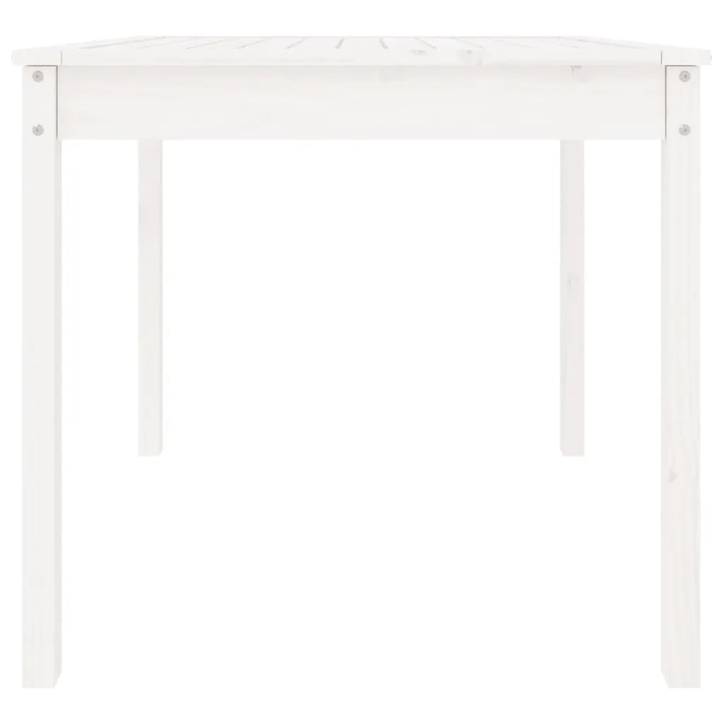 Tavolo da Giardino | Tavolino da esterno Bianco 82,5x82,5x76cm Legno Massello di Pino