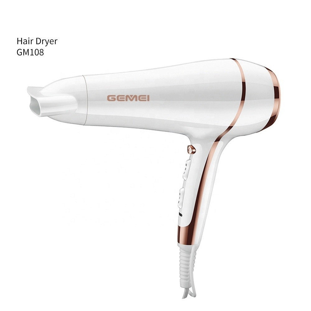 Trade Shop - Asciugacapelli Professionale 2400 W Phon Per Salone 3 Velocità Beccuccio Gm-108 -