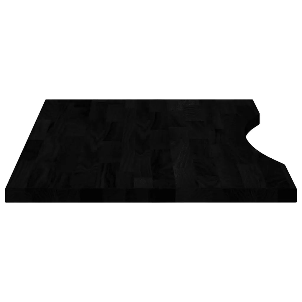 Piano Scrivania Marrone Scuro 80x60x2,5 cm in Rovere Massello 4009032