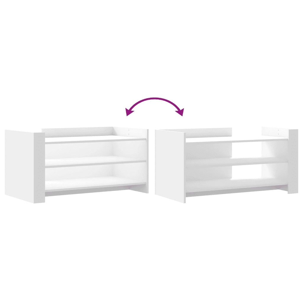Tavolino da Salotto Bianco 100x50x50 cm in Legno Multistrato