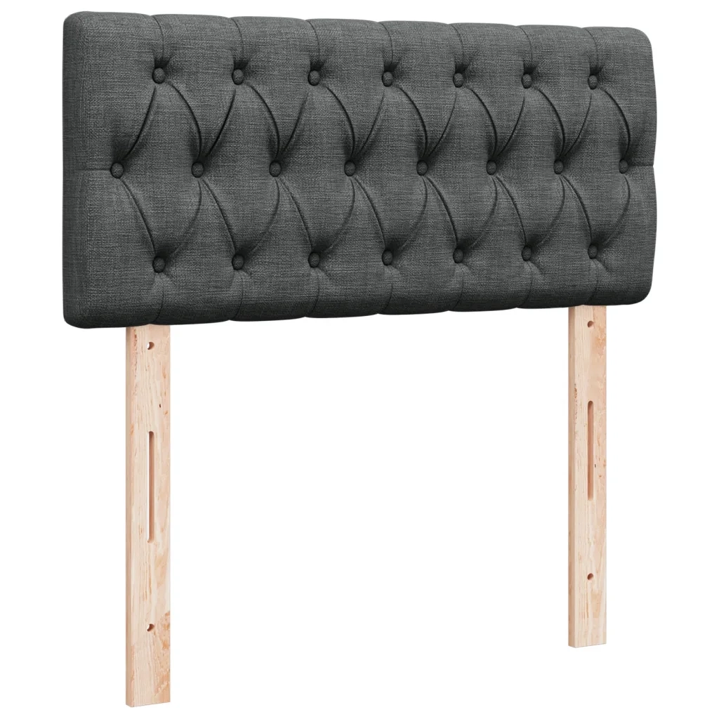 Giroletto a Molle con Materasso Grigio Scuro 90x200 cm Tessuto 3285779