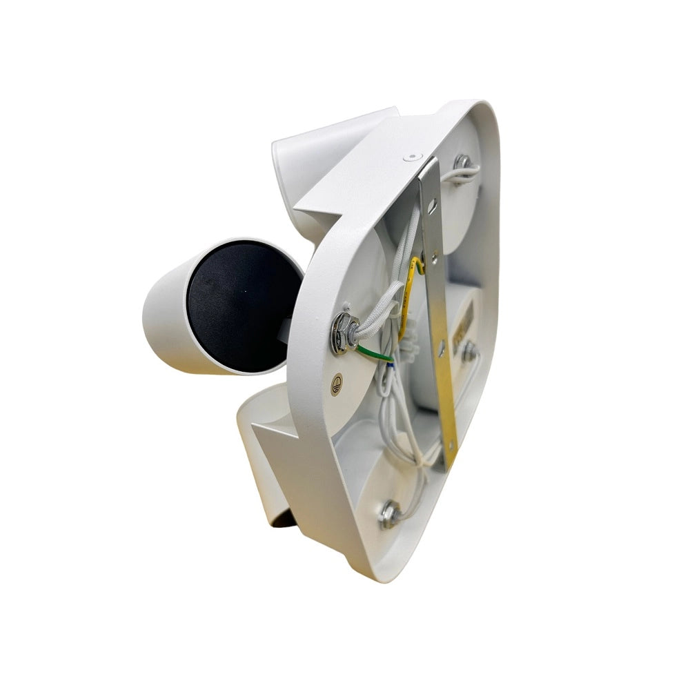 Plafoniera lampada da soffitto Quadrata bianca faretto direzionabile e attacco per lampade GU10 ad 4 diffusorI