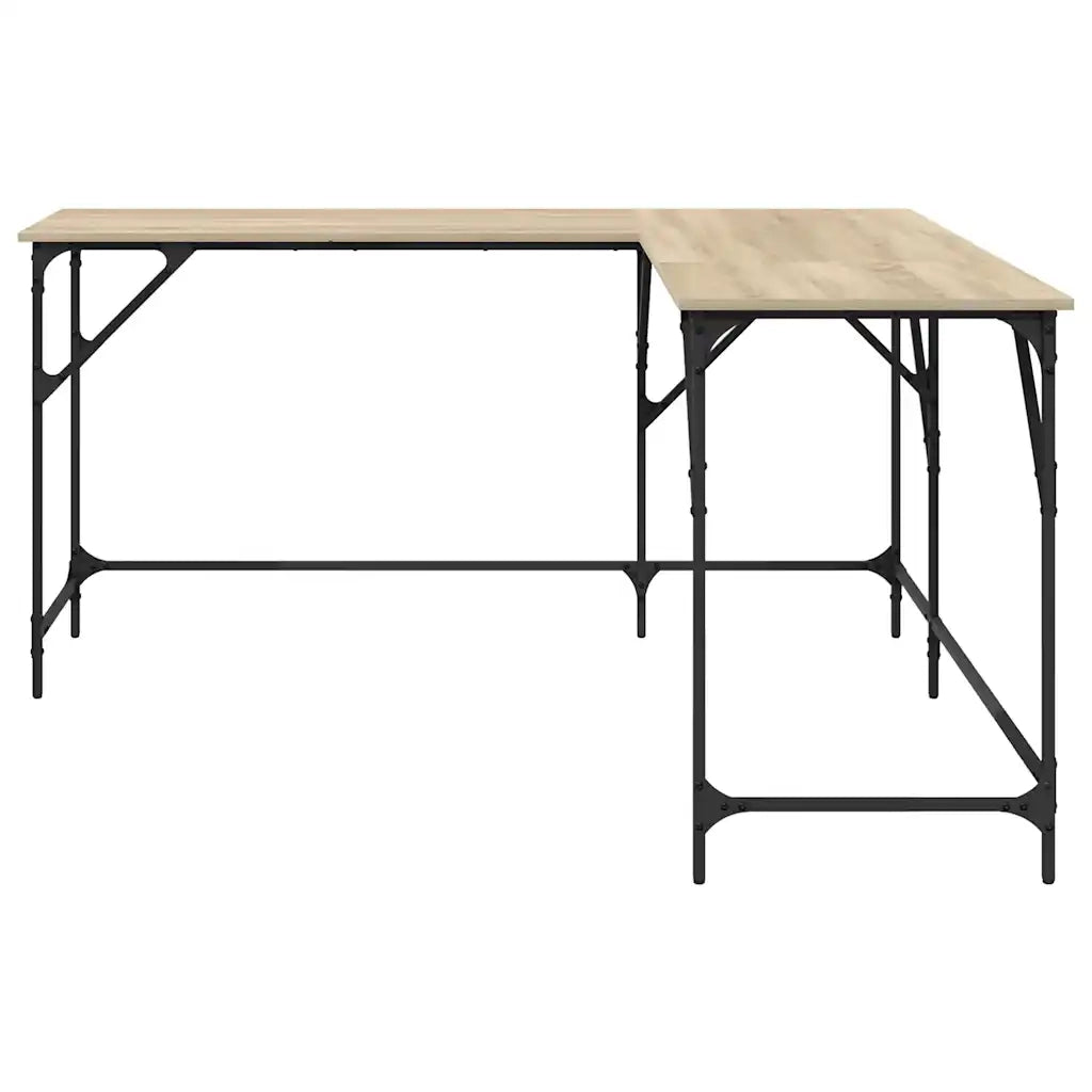 Scrivania Rovere Sonoma 149x149x75 cm in Legno Multistrato 837583
