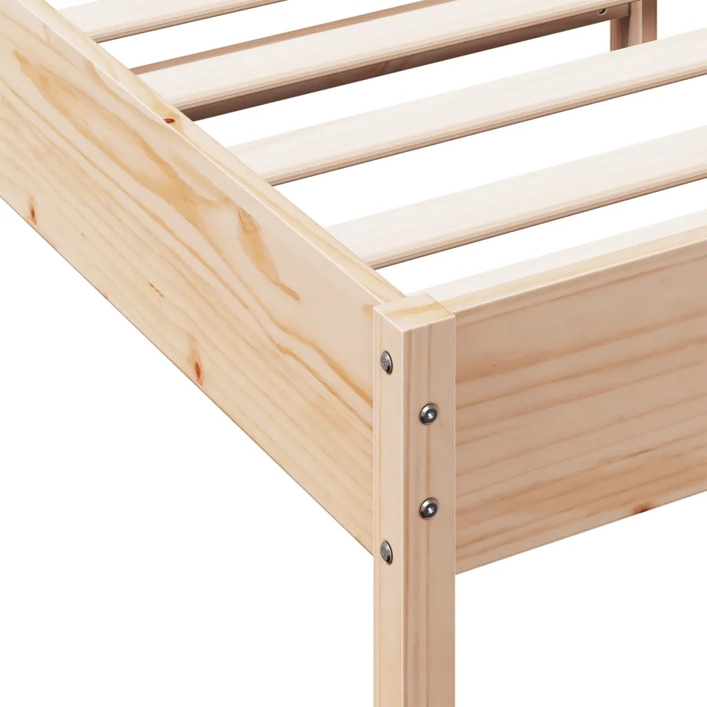 Letto senza Materasso 75x190 cm in Legno Massello Pino