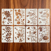 Schede per pittura 8 pezzi - Schede riciclabili - Schede per hobby - Decorazione - 29,7 x 21 cm - Materiale PET resistente