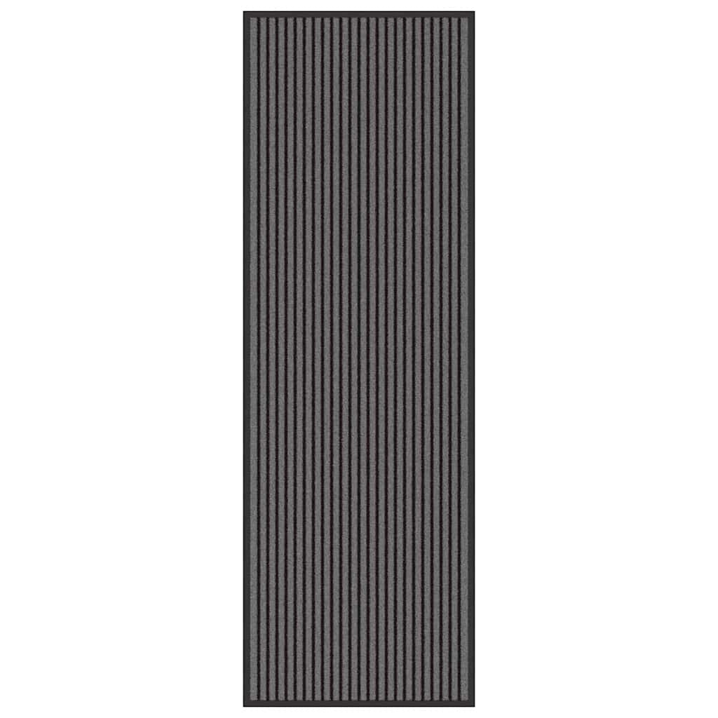 Zerbino d'ingresso moderno rettangolare antiscivolo 60 x 180 cm in polipropilene nero 02_0058139
