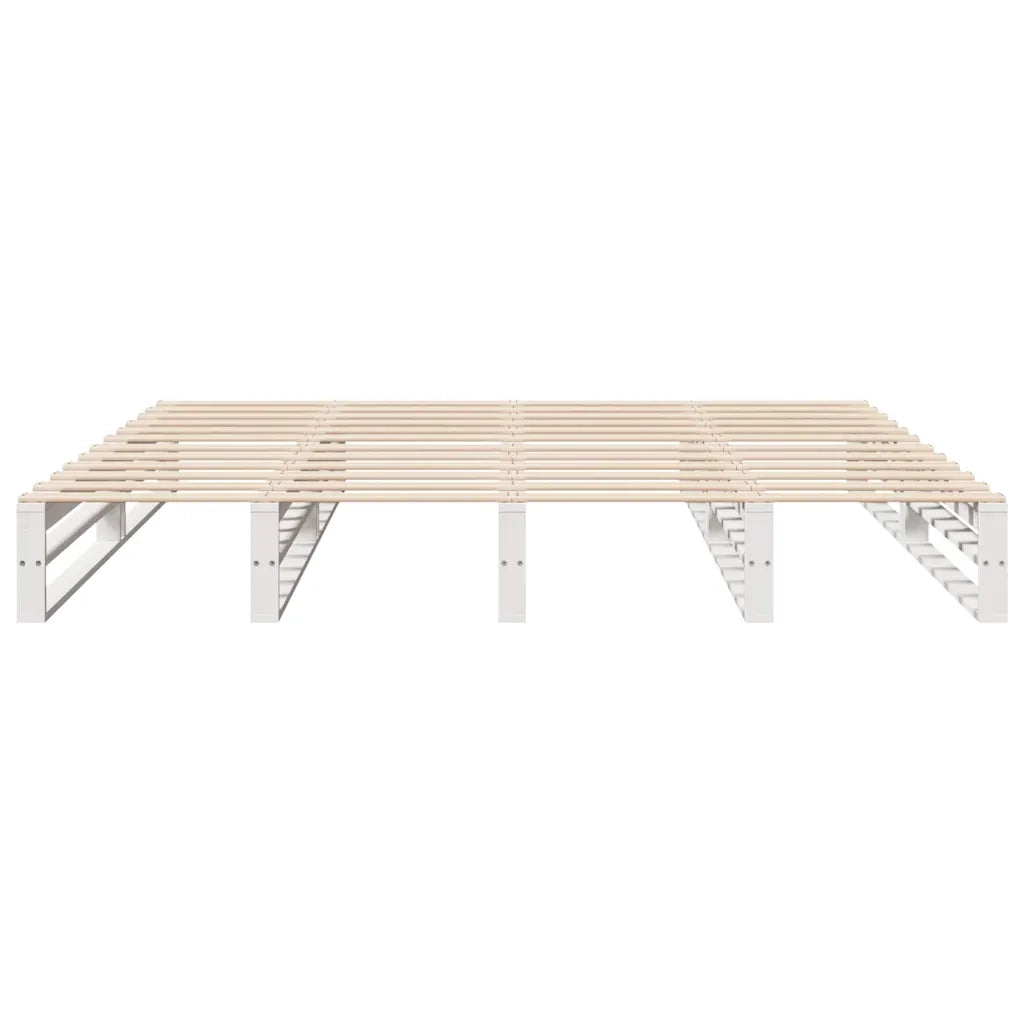 Letto senza Materasso Bianco 180x200 cm Legno Massello di Pino 3302319