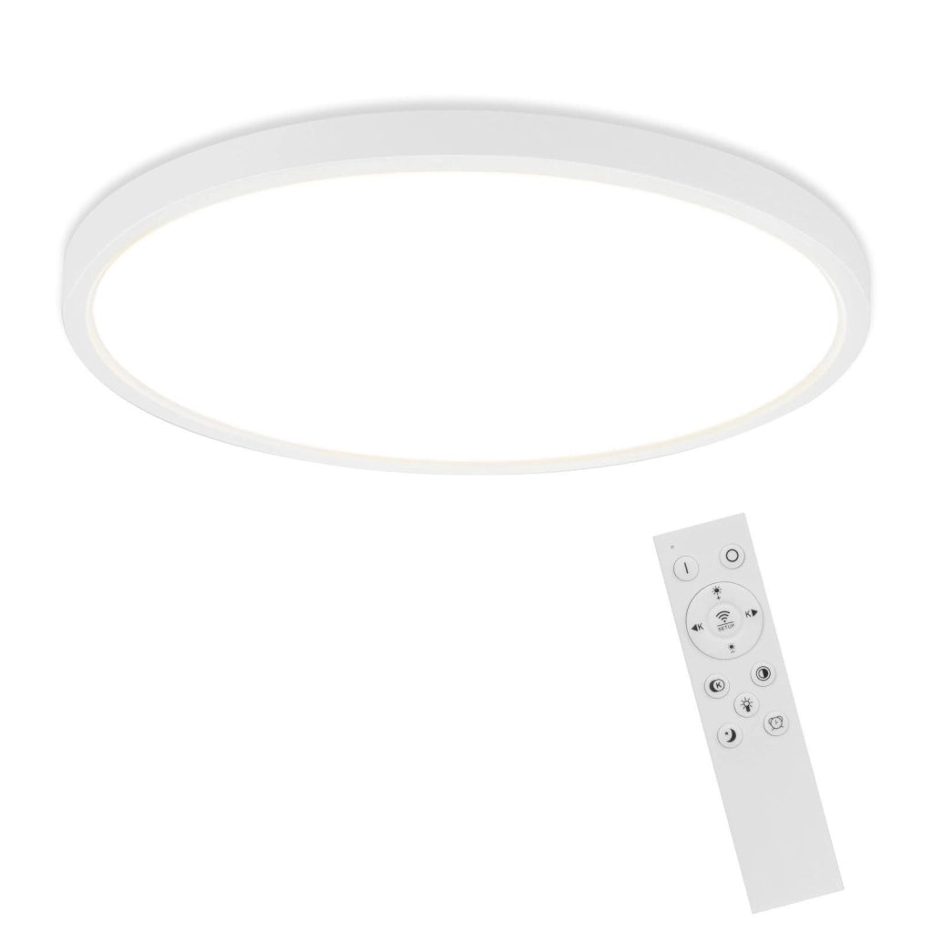 ZMH Lampada da soffitto plafoniera LED dimmerabile 20W rotonda piatta 30cm