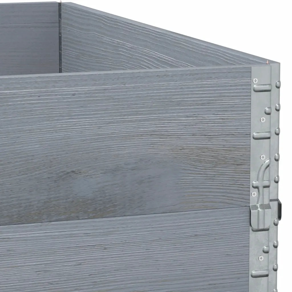 vidaXL Paretali per Pallet 2pz Grigi 100x100cm Legno Massello di Pino