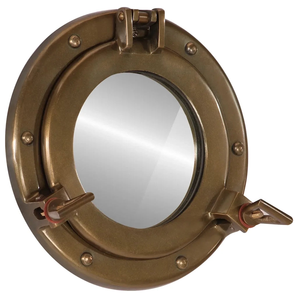 Specchio da Parete Design OblÃ² Ã˜23 cm in Alluminio e Vetro