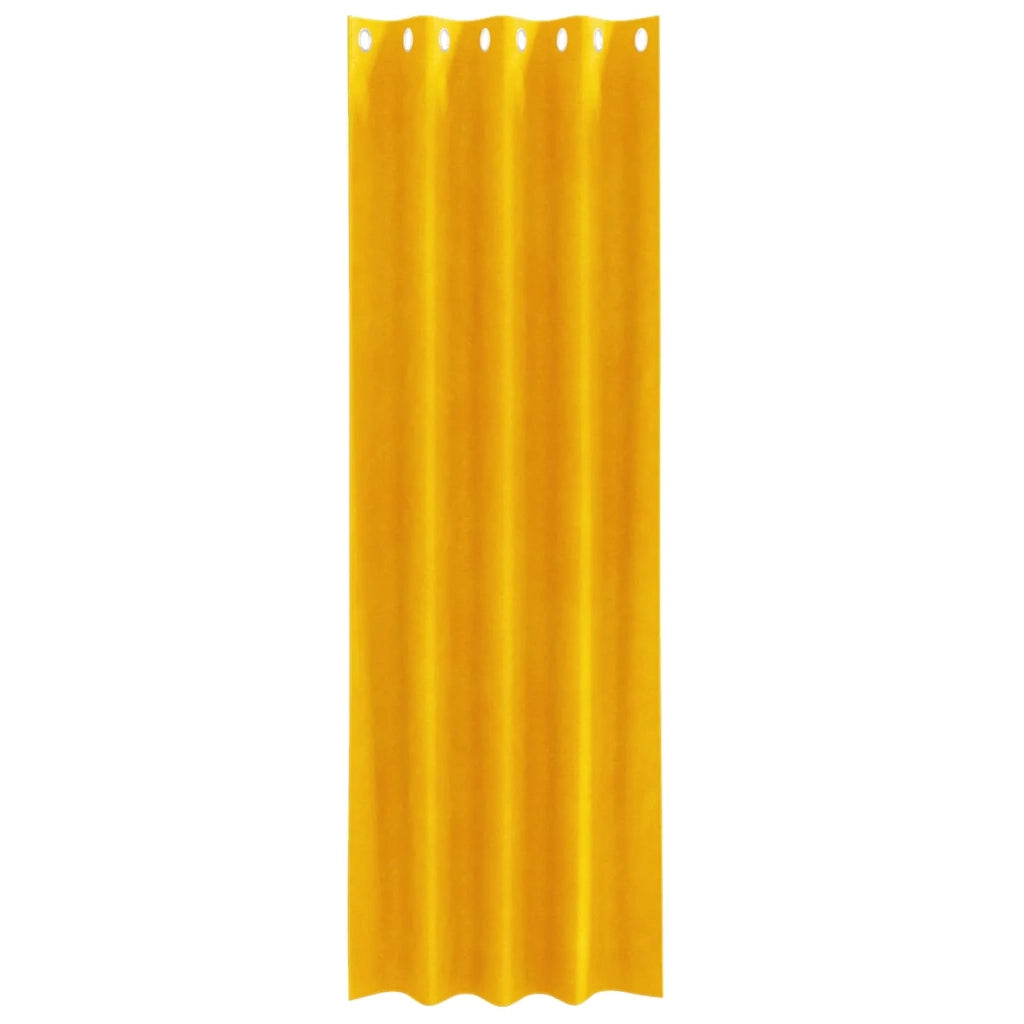 Tende oscuranti 2 pcs Giallo senape 140 x 245 cm Velluto 4107271