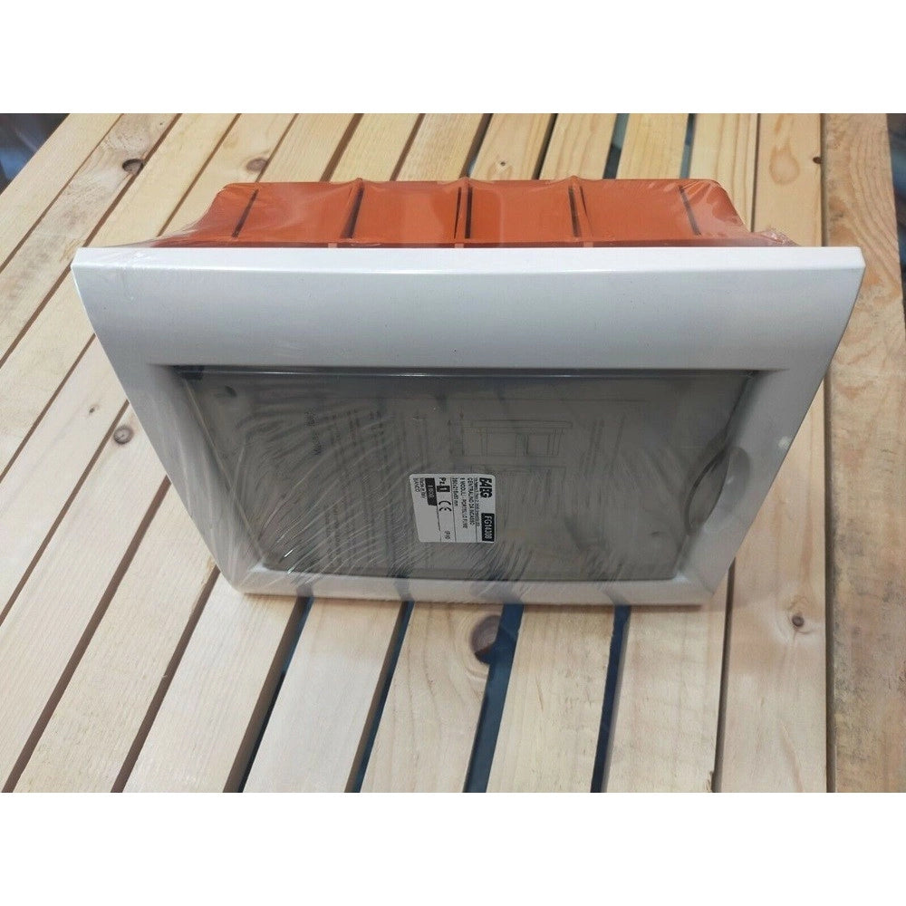 Trade Shop - Centralino Quadro Elettrico Da Incasso Parete 8 Moduli Portello Fumè Ip40 Fg14308 -